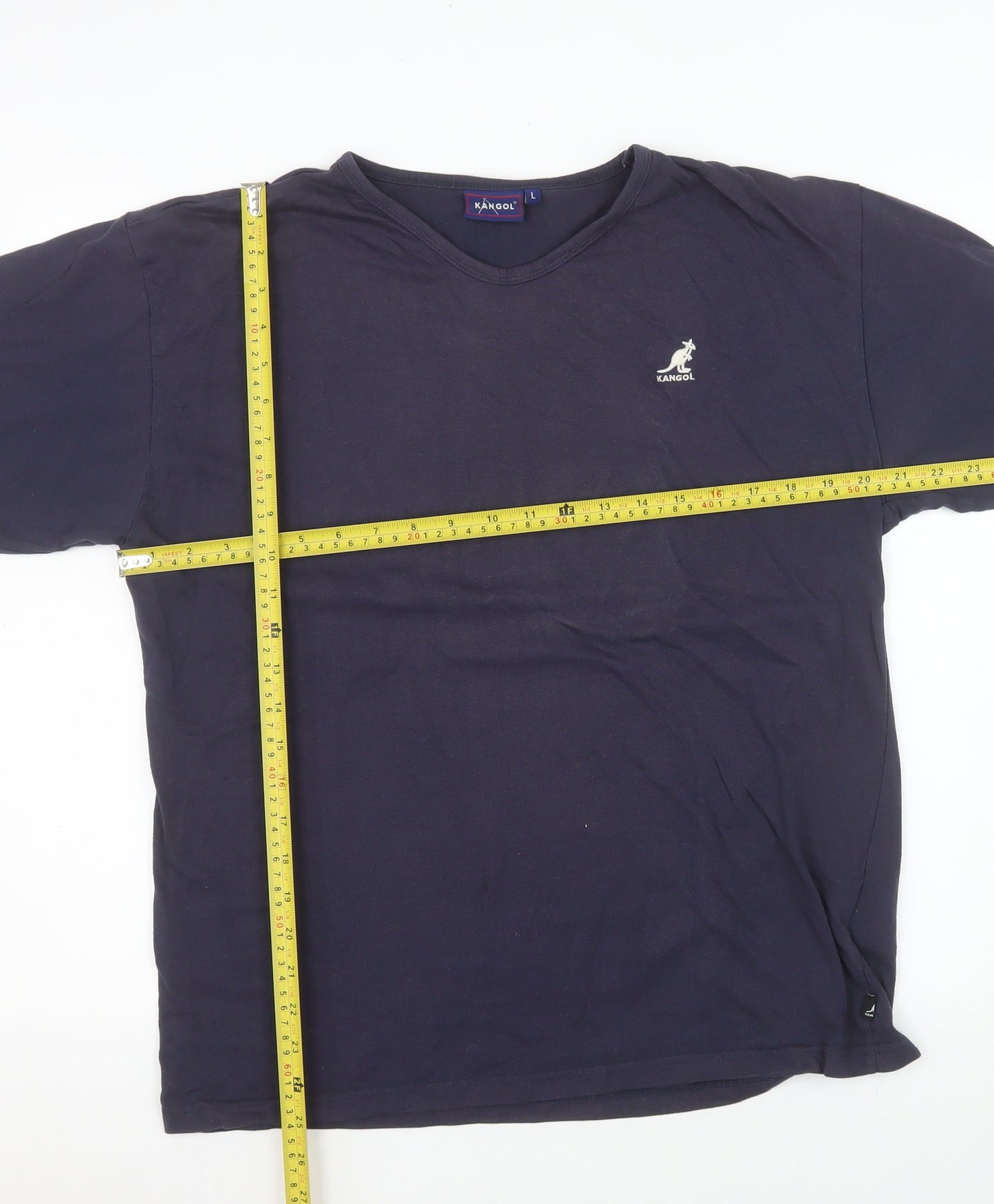 Kangol Men's Blue Short Sleeve Crew Neck T-Shirt Size L