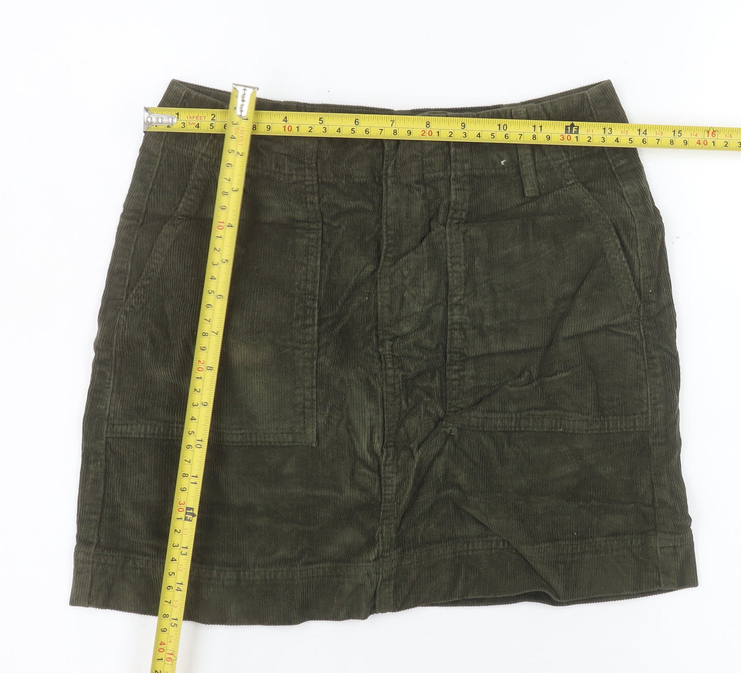 BDG Urban Outfitters Womens Green Corduroy A-Line Mini Skirt XS