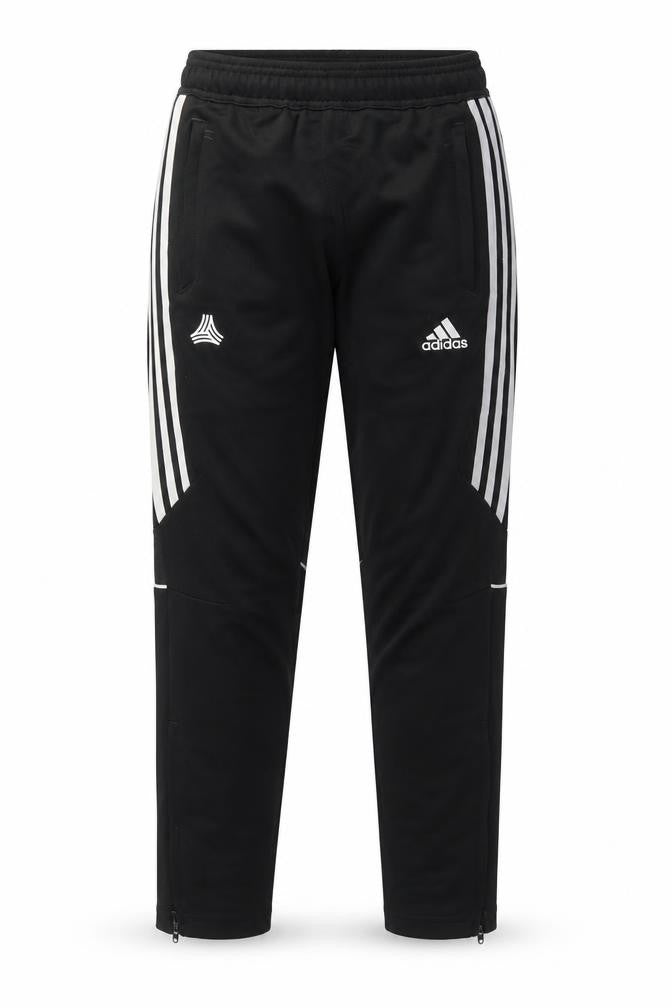 Adidas Boys Black 13-14 Years Tapered Track Pants with Side Stripes
