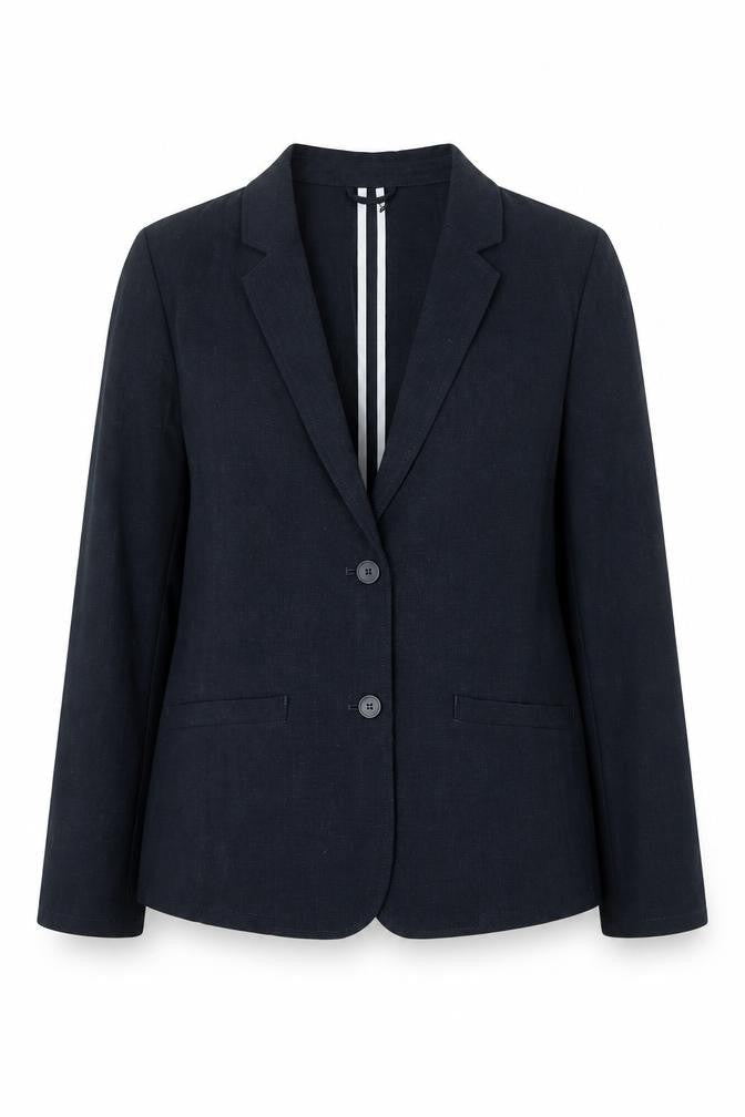 Rohan Women's Black Linen Blend Two Button Blazer Size 16