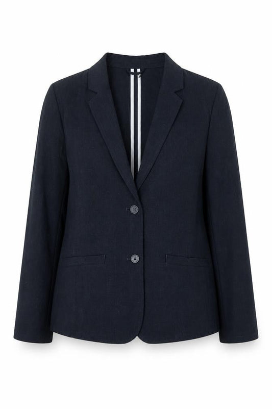 Rohan Women's Black Linen Blend Two Button Blazer Size 16
