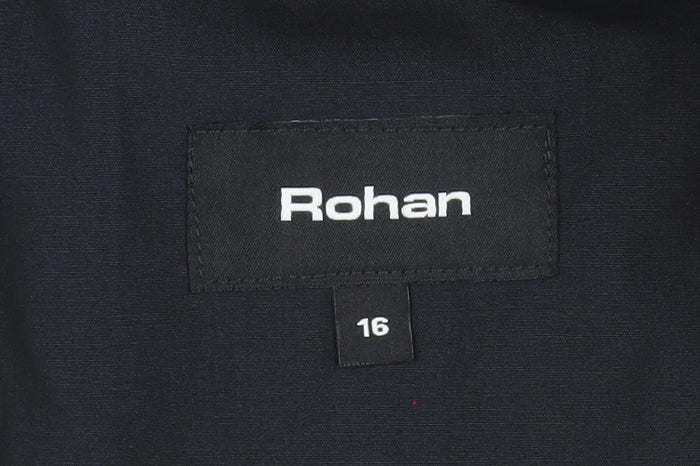Rohan Women's Black Linen Blend Two Button Blazer Size 16