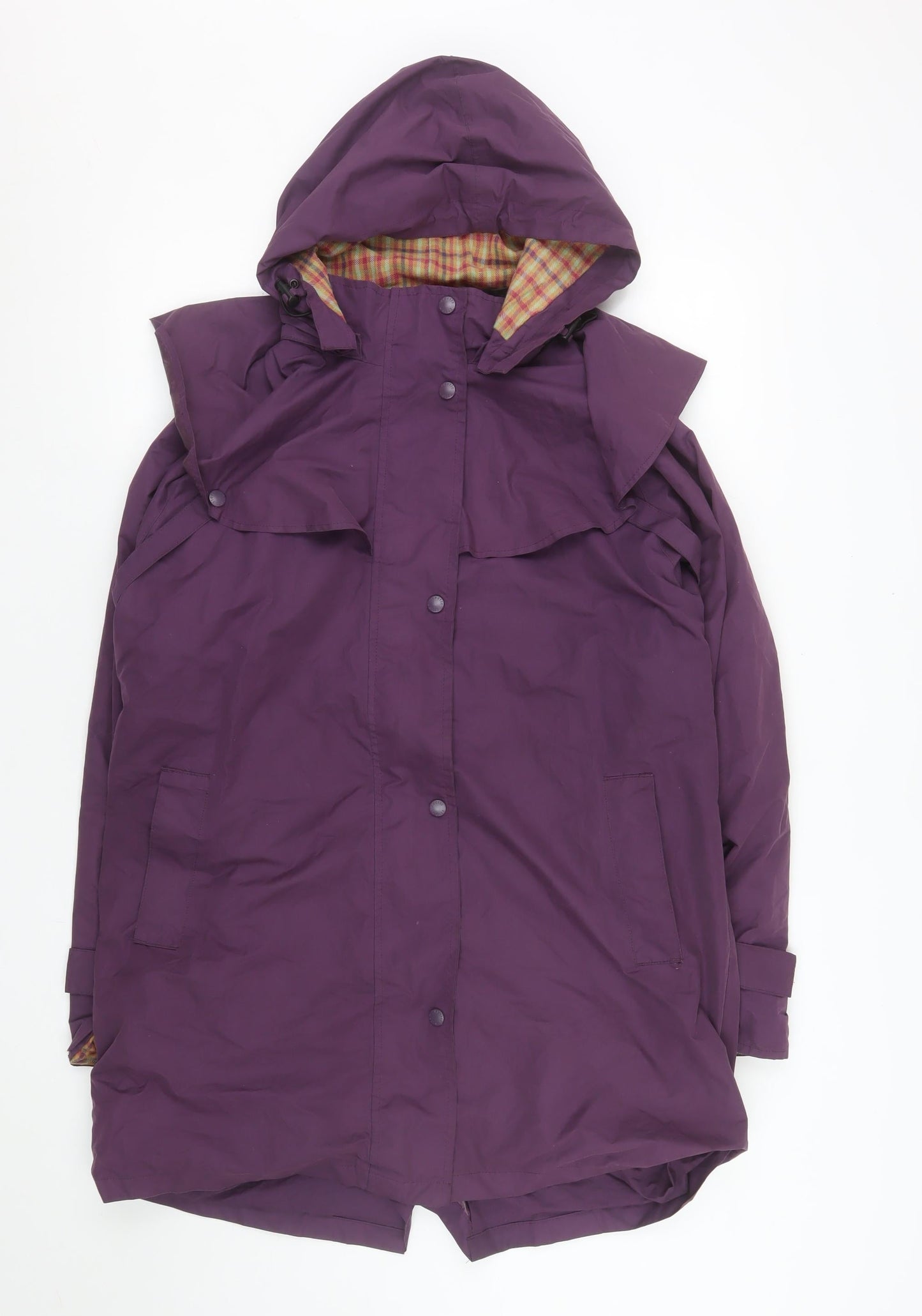 Arctic Storm Women's Purple Waterproof Hooded Rain Coat Size 12