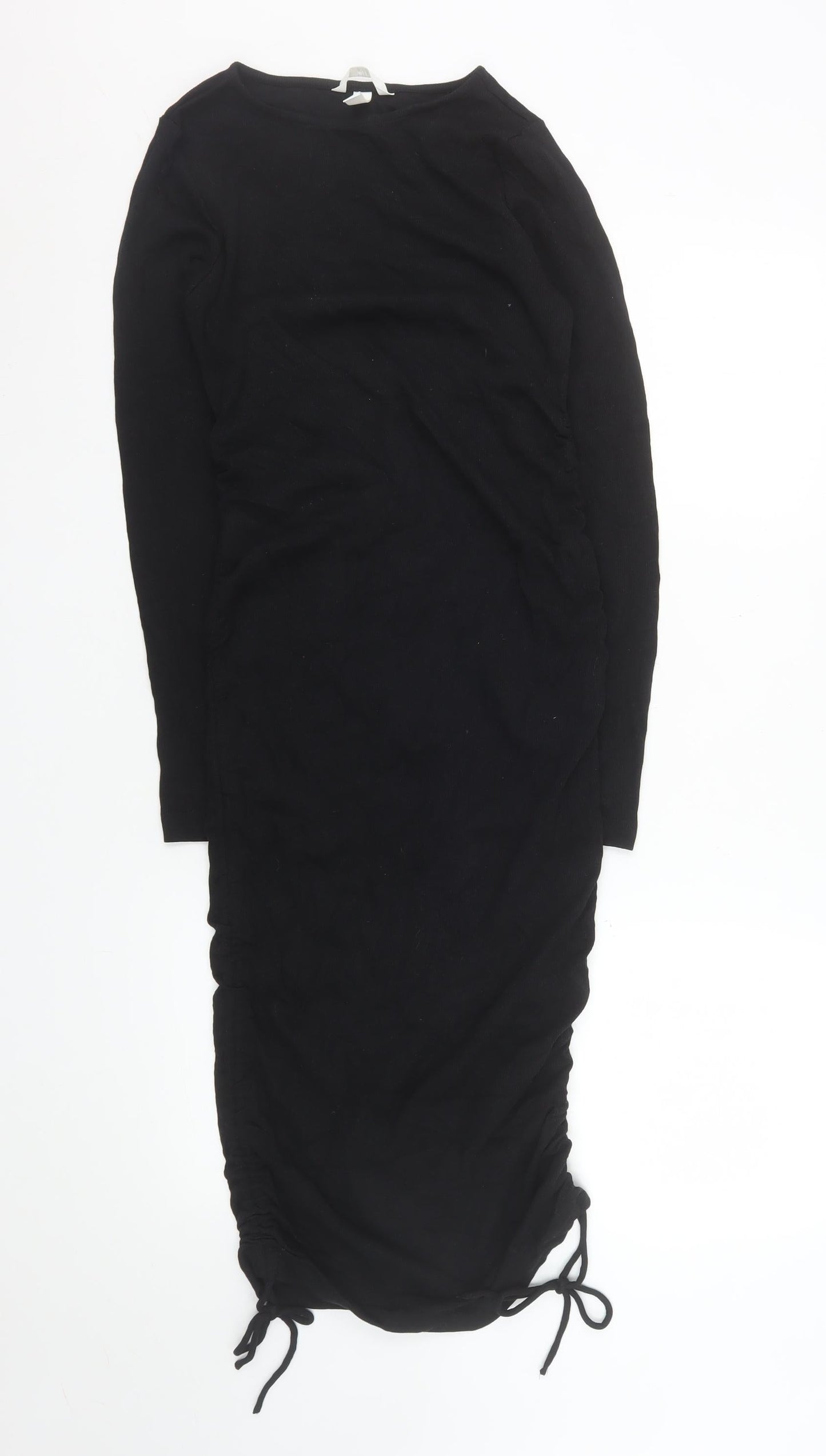H&M Mama Women’s Black Bodycon Midi Maternity Dress Size 8