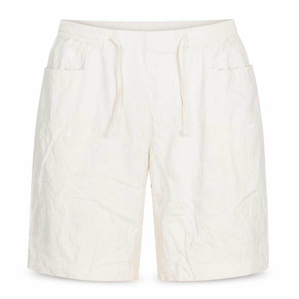 bpc bonprix collection Men's Ivory Linen Blend Drawstring Shorts Size 22