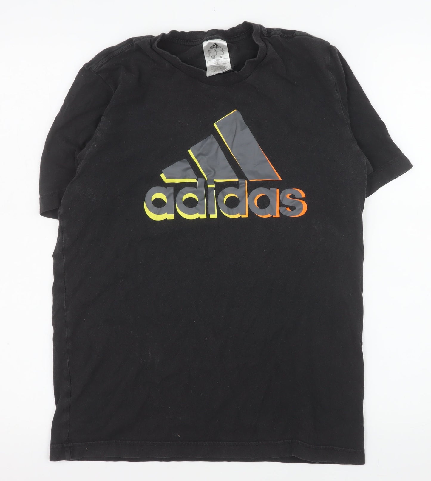 Adidas Men’s Black Cotton Logo Sports T-Shirt Size S