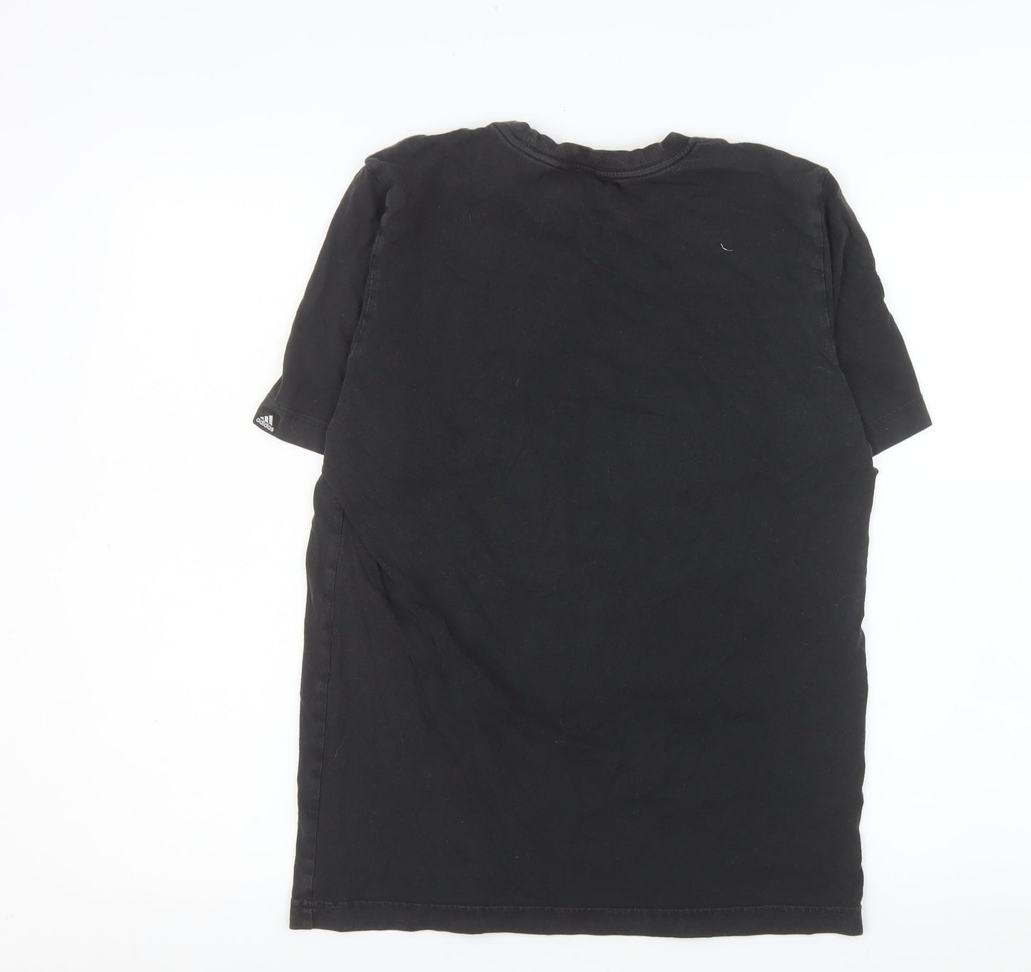Adidas Men’s Black Cotton Logo Sports T-Shirt Size S