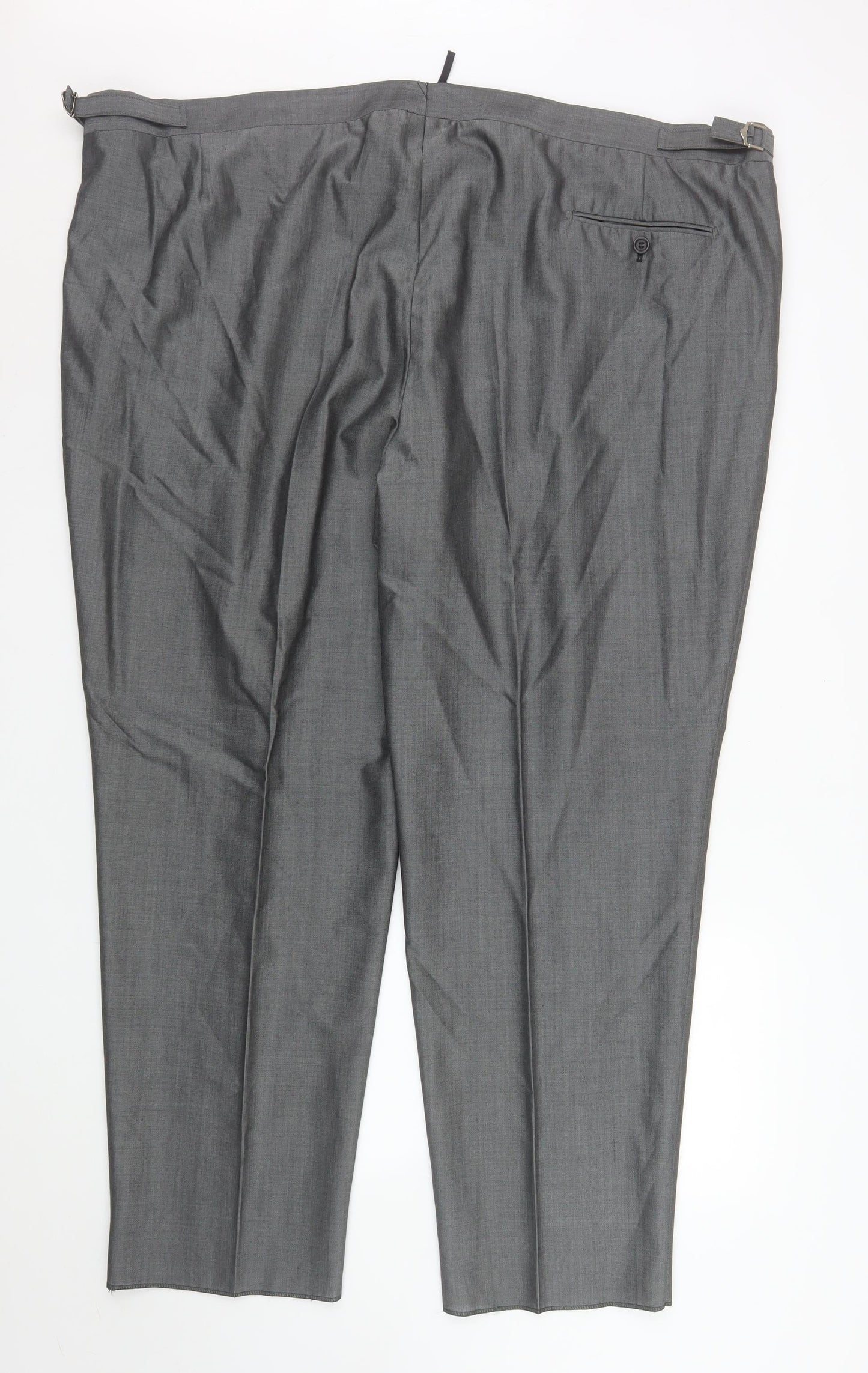 Torre Cerimonia Men's Grey Wool Blend Dress Pants UK 50S Classic Fit