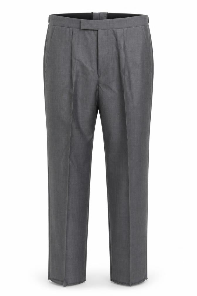 Torre Cerimonia Men's Grey Wool Blend Dress Pants 32R Formal Trousers