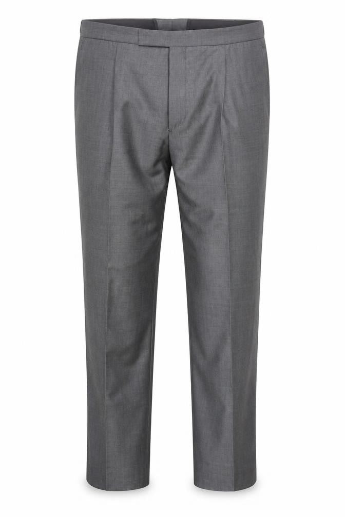 Torre Men’s Grey Wool Blend Pleated Dress Trousers Size 40S