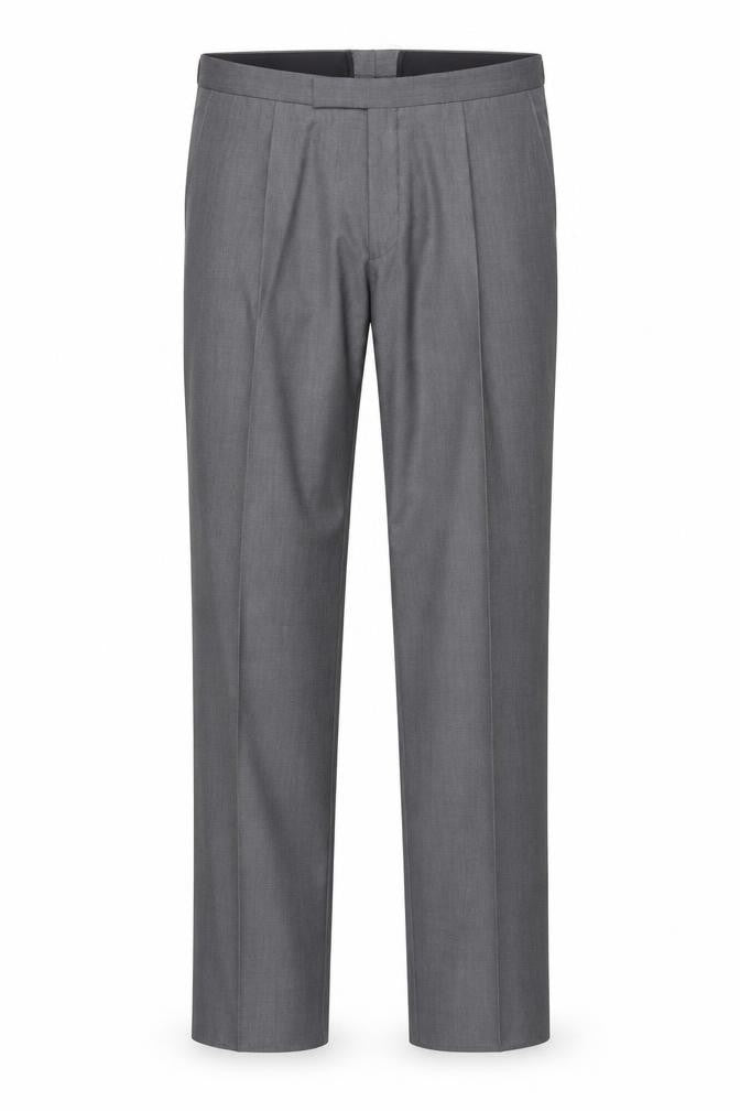 Torre Cerimonia Men's Grey Dress Pants Size XL Wool Blend Pleated Formal Trousers