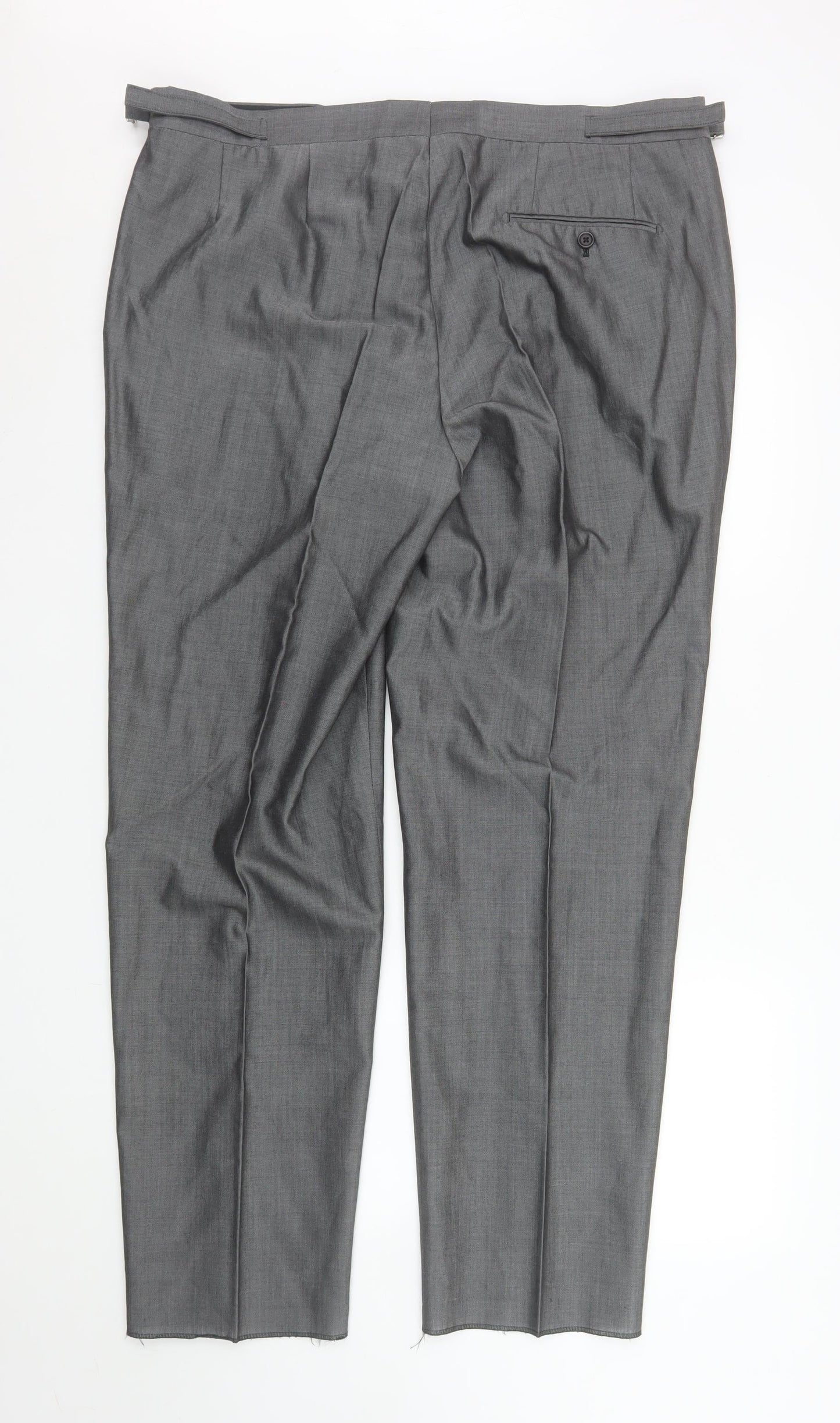 Torre Cerimonia Men's Grey Wool Mohair Blend Dress Trousers 40R