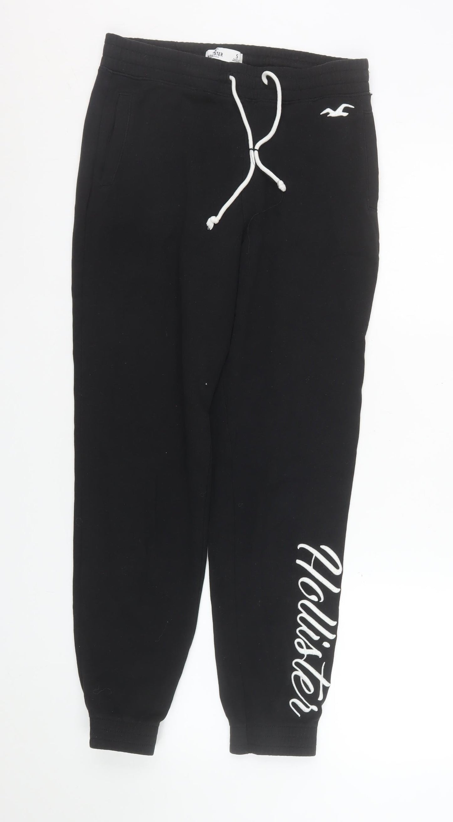 Hollister Womens Black Small Jogger Sweatpants 60 Cotton 40 Polyester