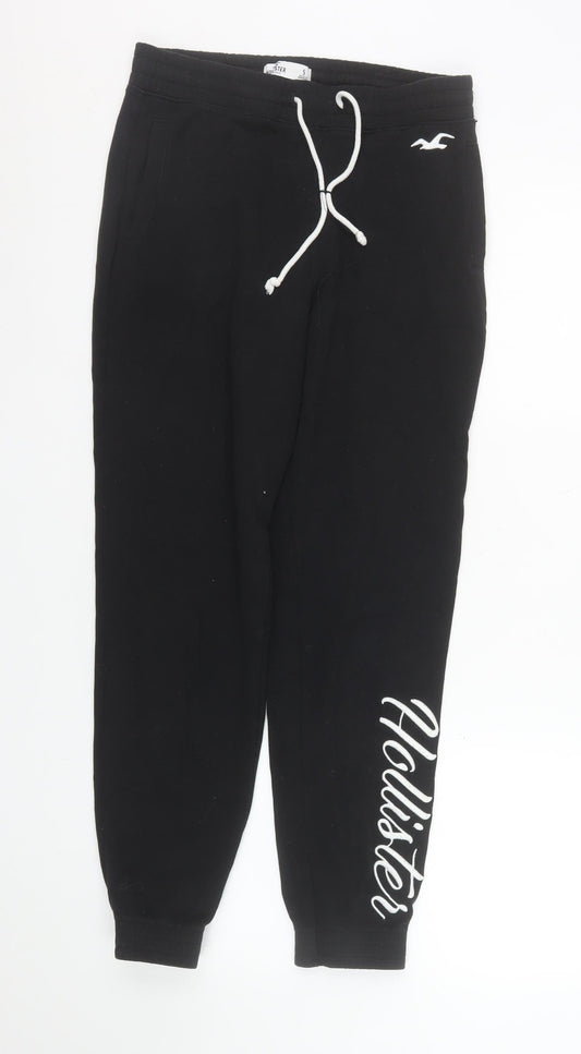 Hollister Womens Black Small Jogger Sweatpants 60 Cotton 40 Polyester