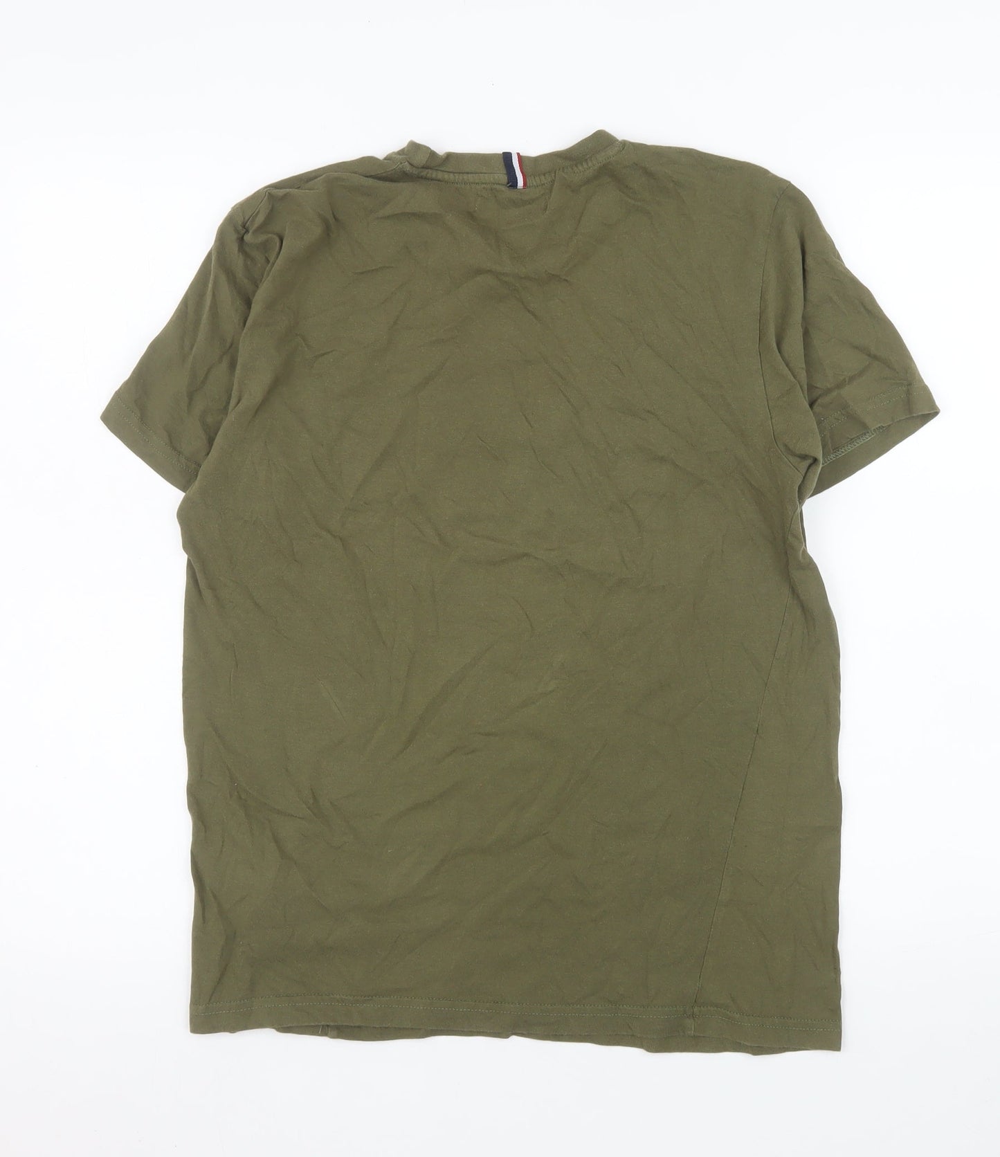 Ben Sherman Men's Khaki Green Crew Neck Cotton T-Shirt M