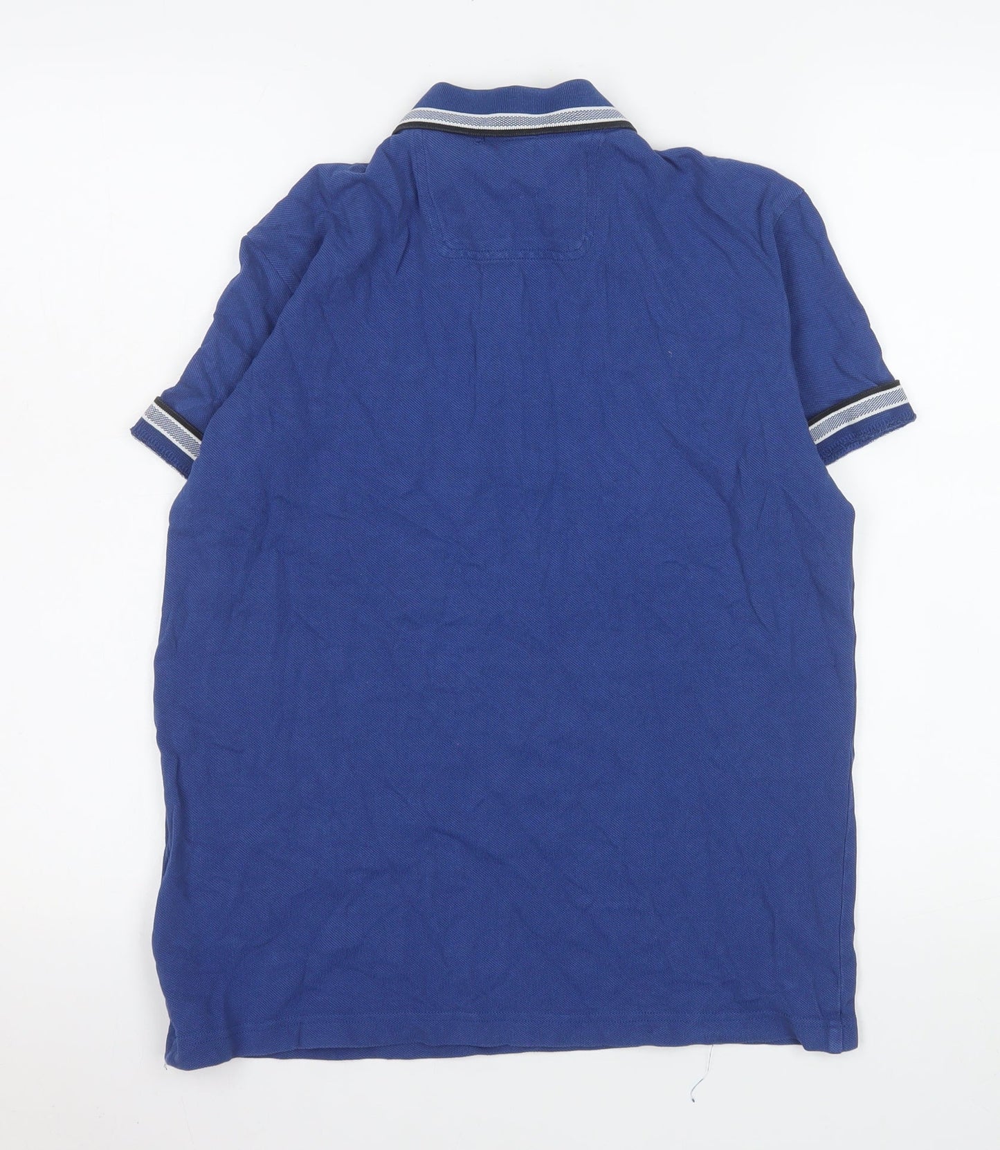BOSS Men's Blue Cotton Regular Fit Polo Shirt Size S