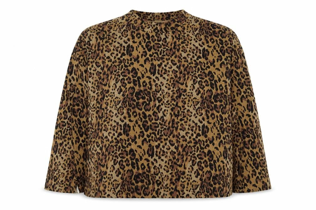 Marks & Spencer Womens Brown Leopard Print Pullover Sweatshirt Size 16
