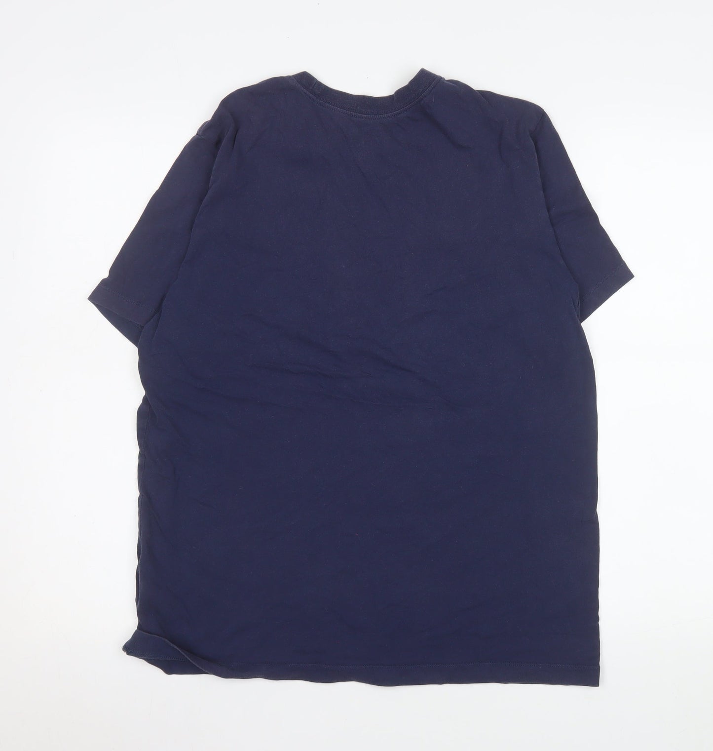 Nike Men’s Blue Large Crew Neck Sports Cotton T-Shirt
