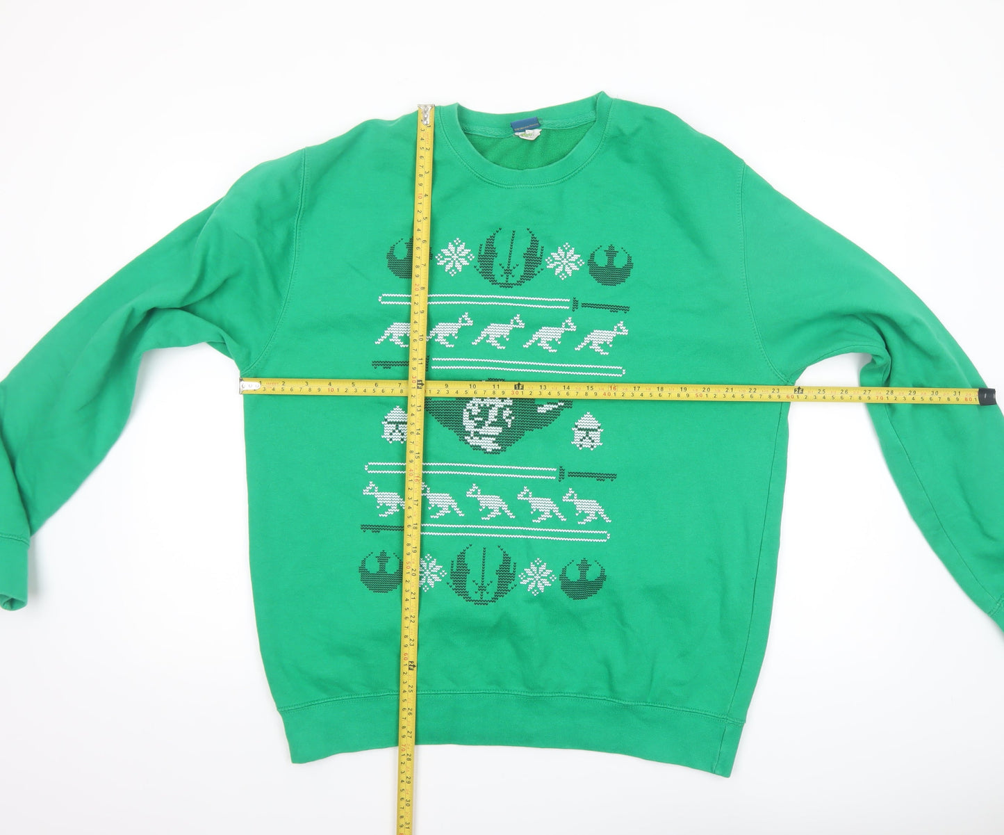Star Wars Men’s Green Yoda Graphic Pullover Sweatshirt L