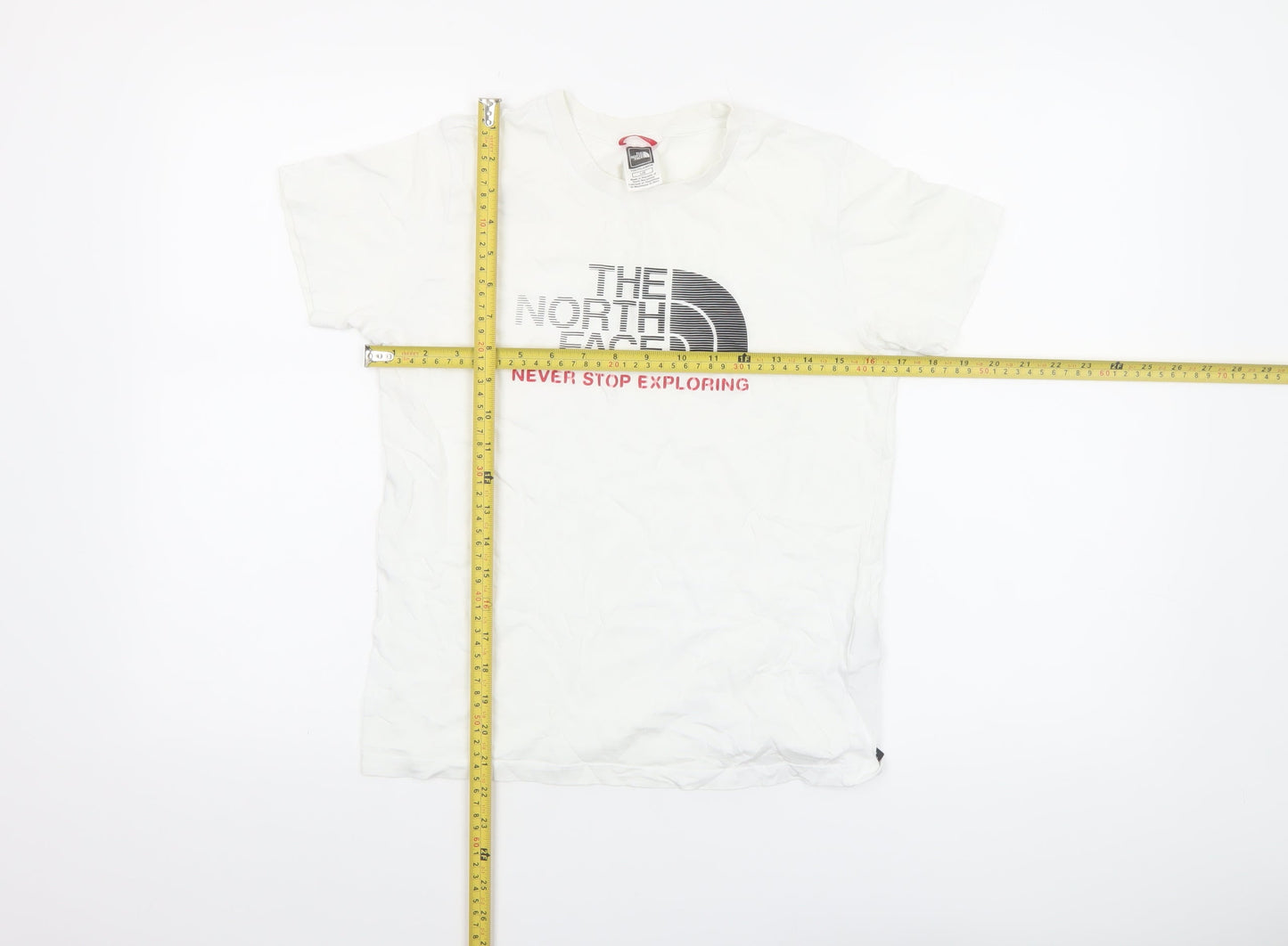 The North Face Boys White Logo Outdoor Graphic Cotton T-Shirt Size L