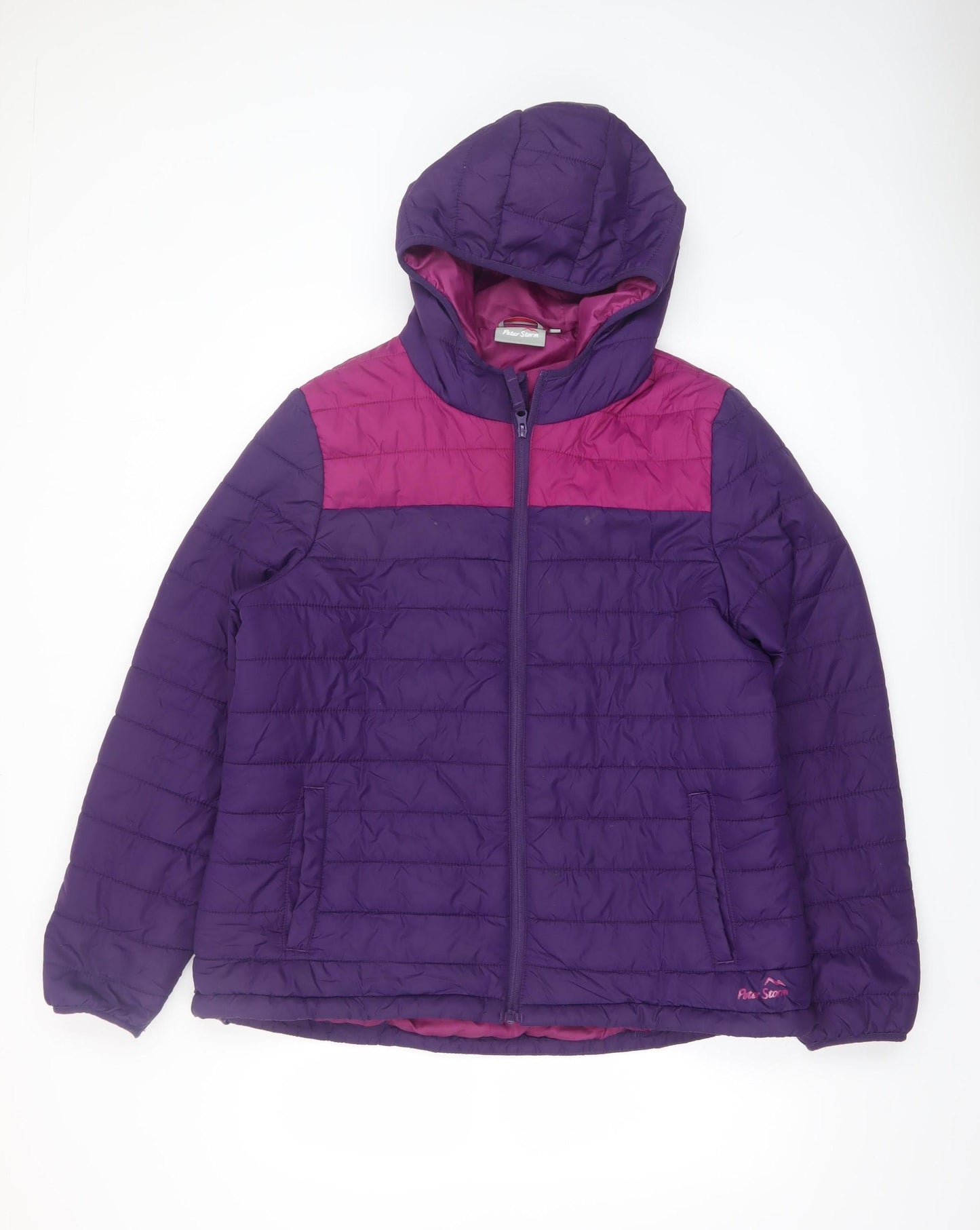 Peter Storm Women’s Purple Puffer Jacket Hooded Size 10
