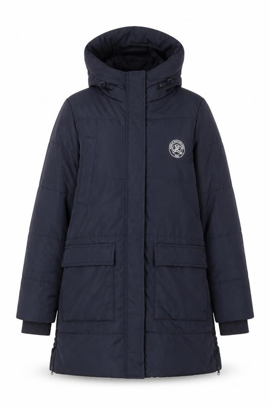 Queens Park Rangers Womens Blue Size 14 Long Hooded Puffer Coat