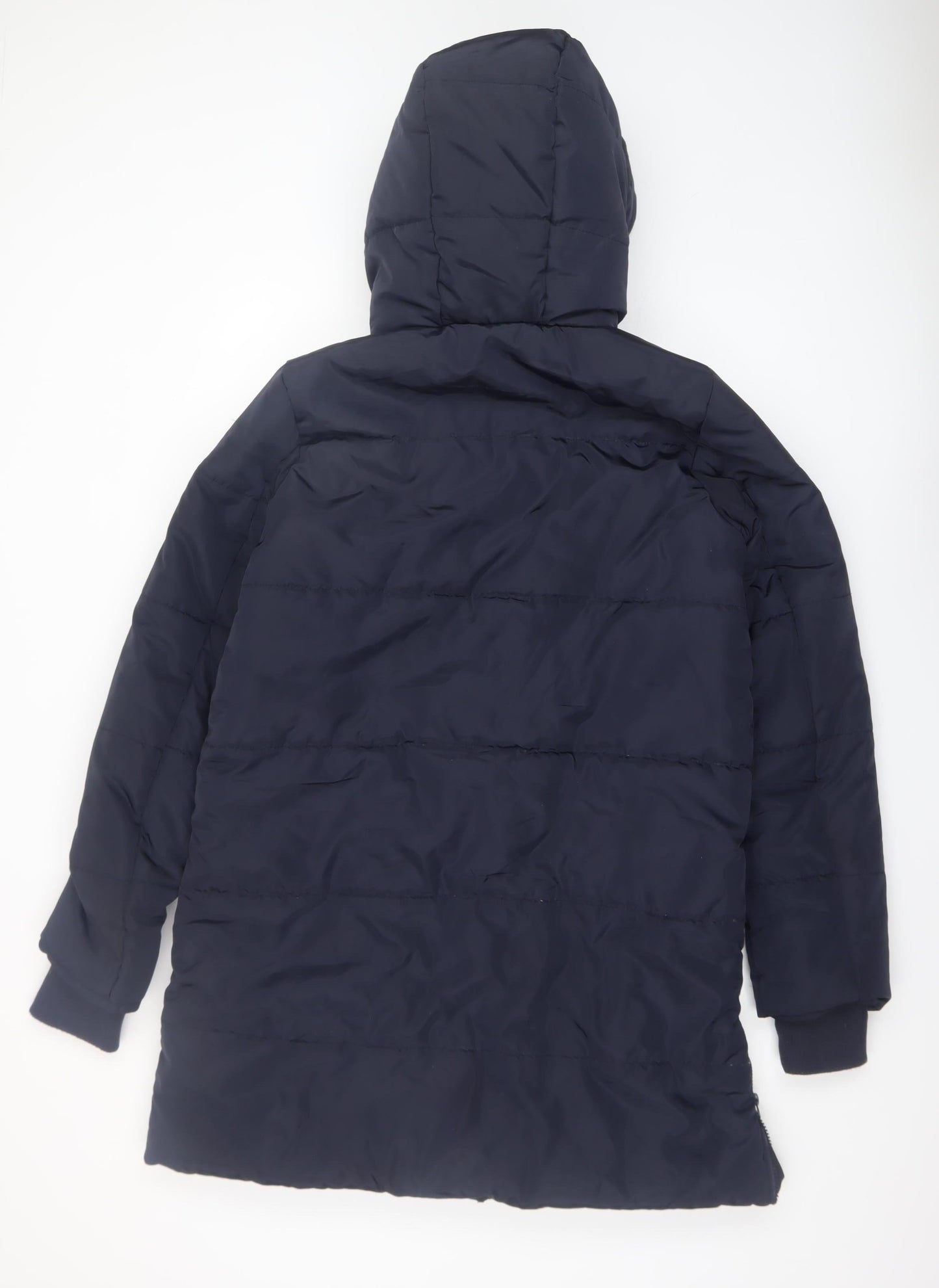 Queens Park Rangers Womens Blue Size 14 Long Hooded Puffer Coat