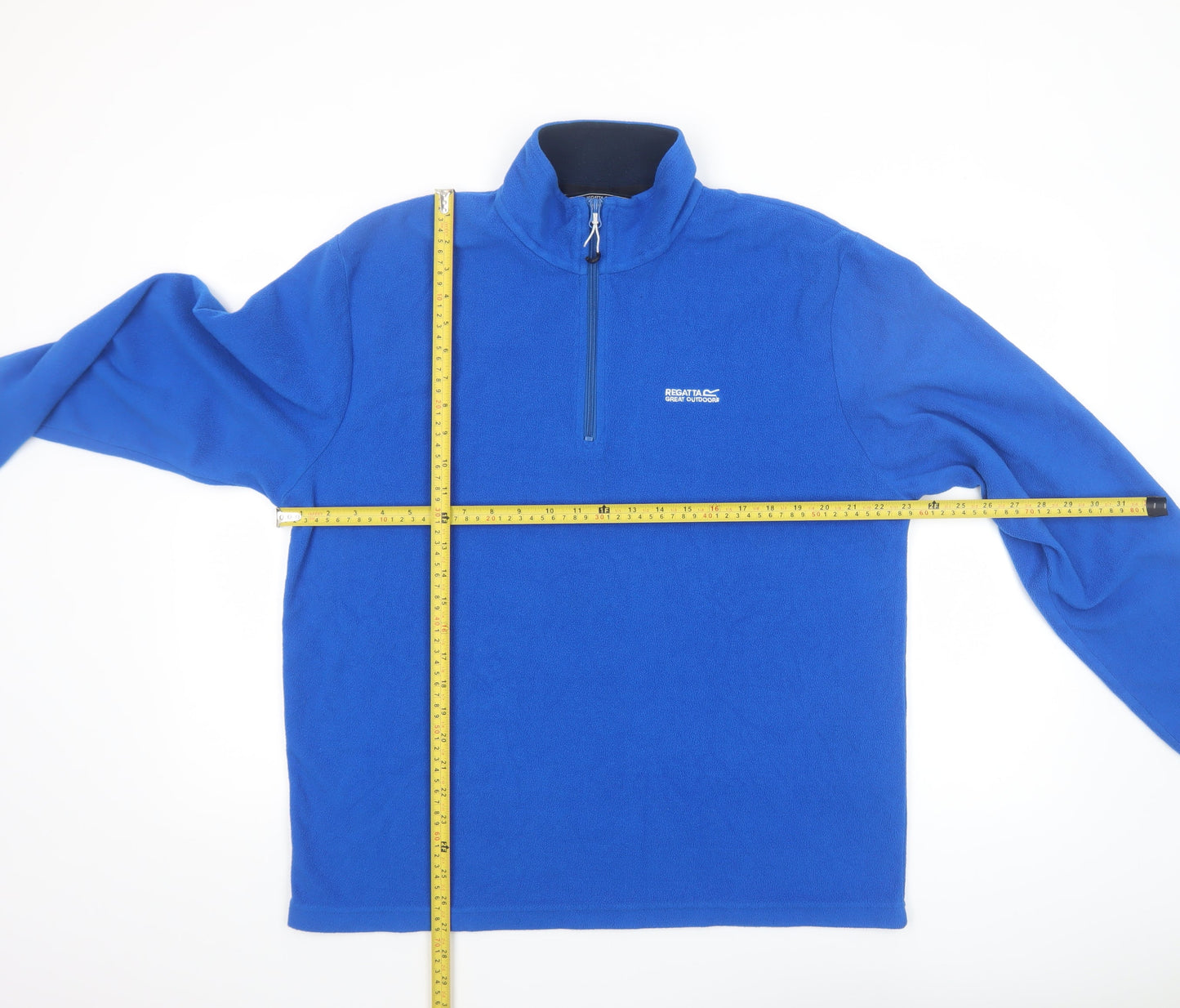 Regatta Mens Blue Fleece 1/4 Zip Pullover Sweatshirt Size L