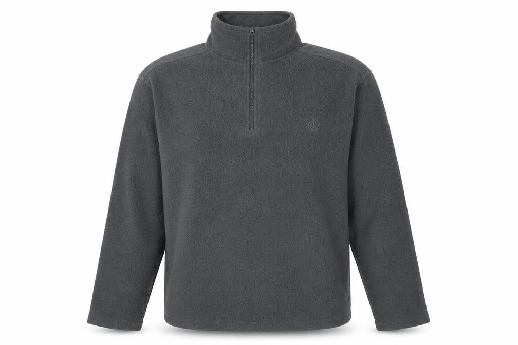 E-Bound Mens Grey Fleece 1/4 Zip Pullover Sweatshirt XL