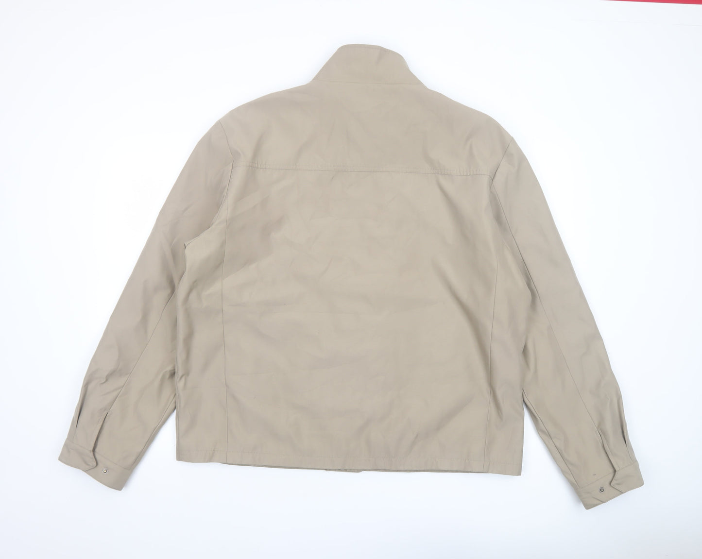 Hutson Harbour Men's Beige XL Stand-Up Collar Lined Jacket
