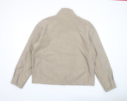 Hutson Harbour Men's Beige XL Stand-Up Collar Lined Jacket