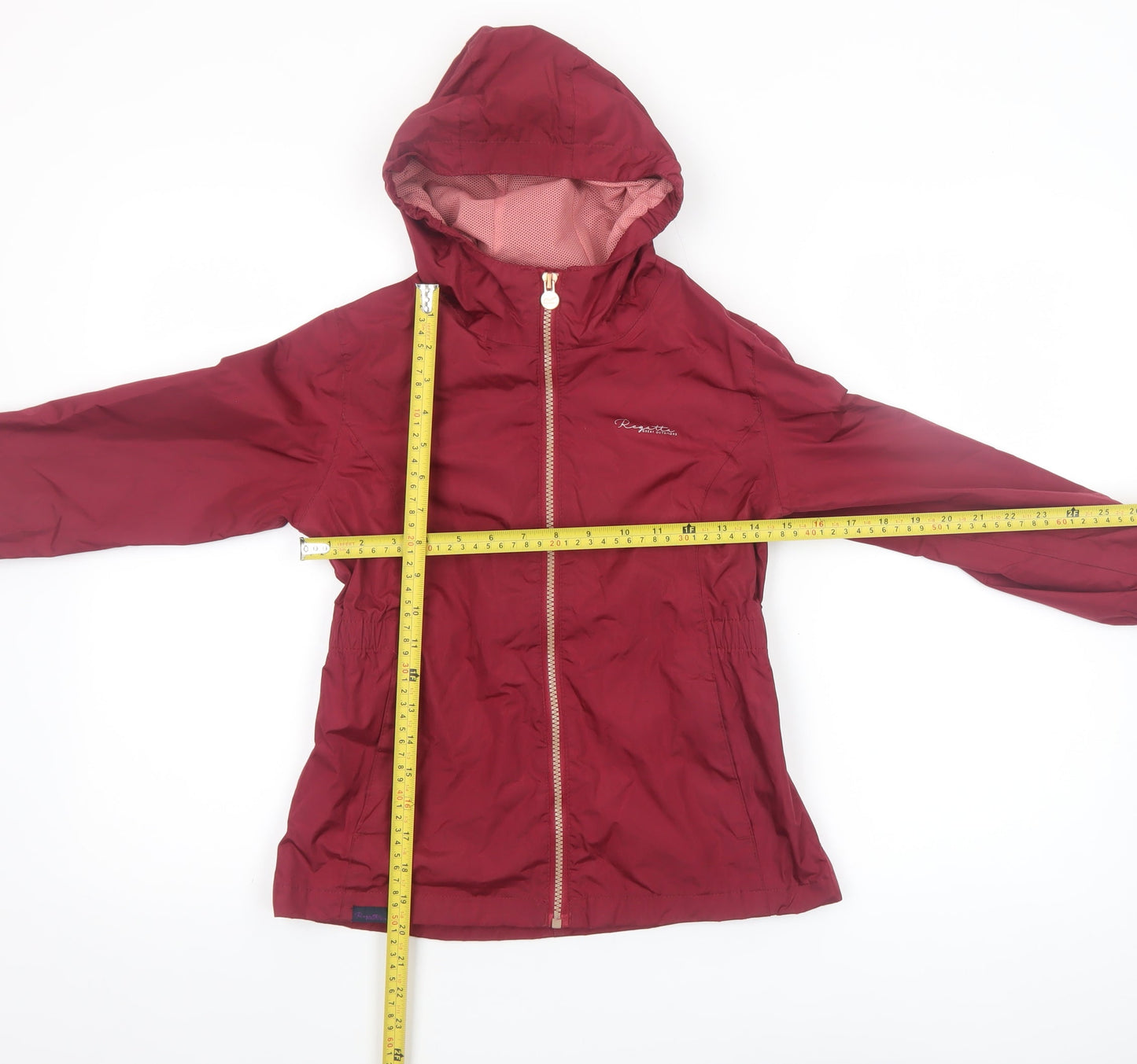 Regatta Girls Red Hooded Waterproof Rain Coat Jacket 7-8 Years