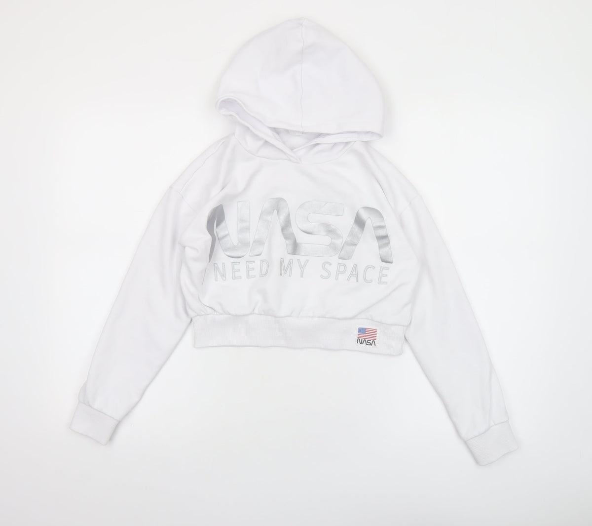 Cool Club Girls White NASA Hoodie Size 13-14 Years Pullover Graphic Print