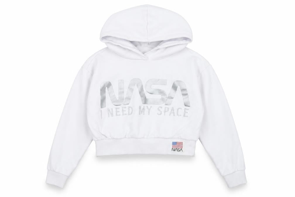Cool Club Girls White NASA Hoodie Size 13-14 Years Pullover Graphic Print