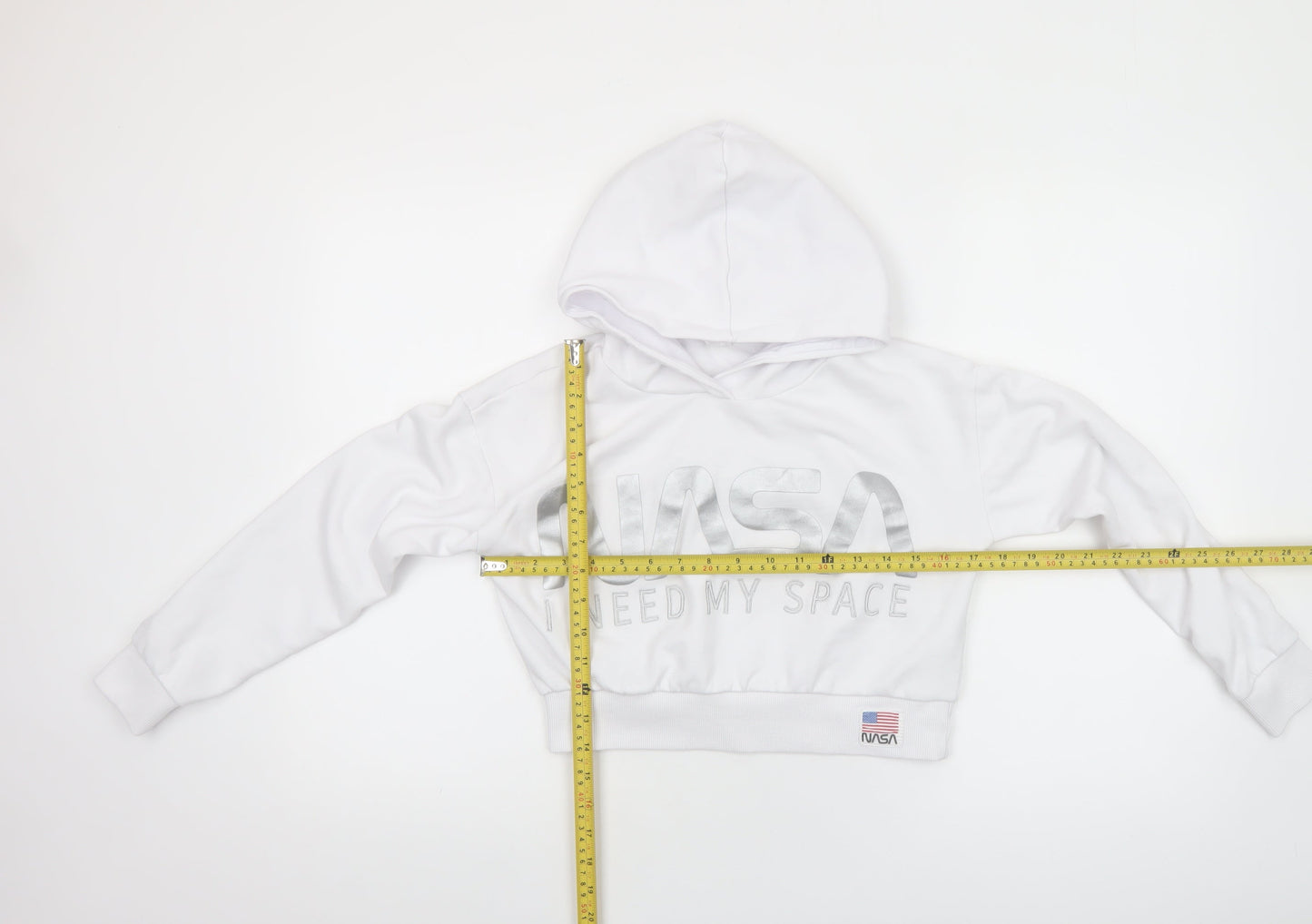 Cool Club Girls White NASA Hoodie Size 13-14 Years Pullover Graphic Print