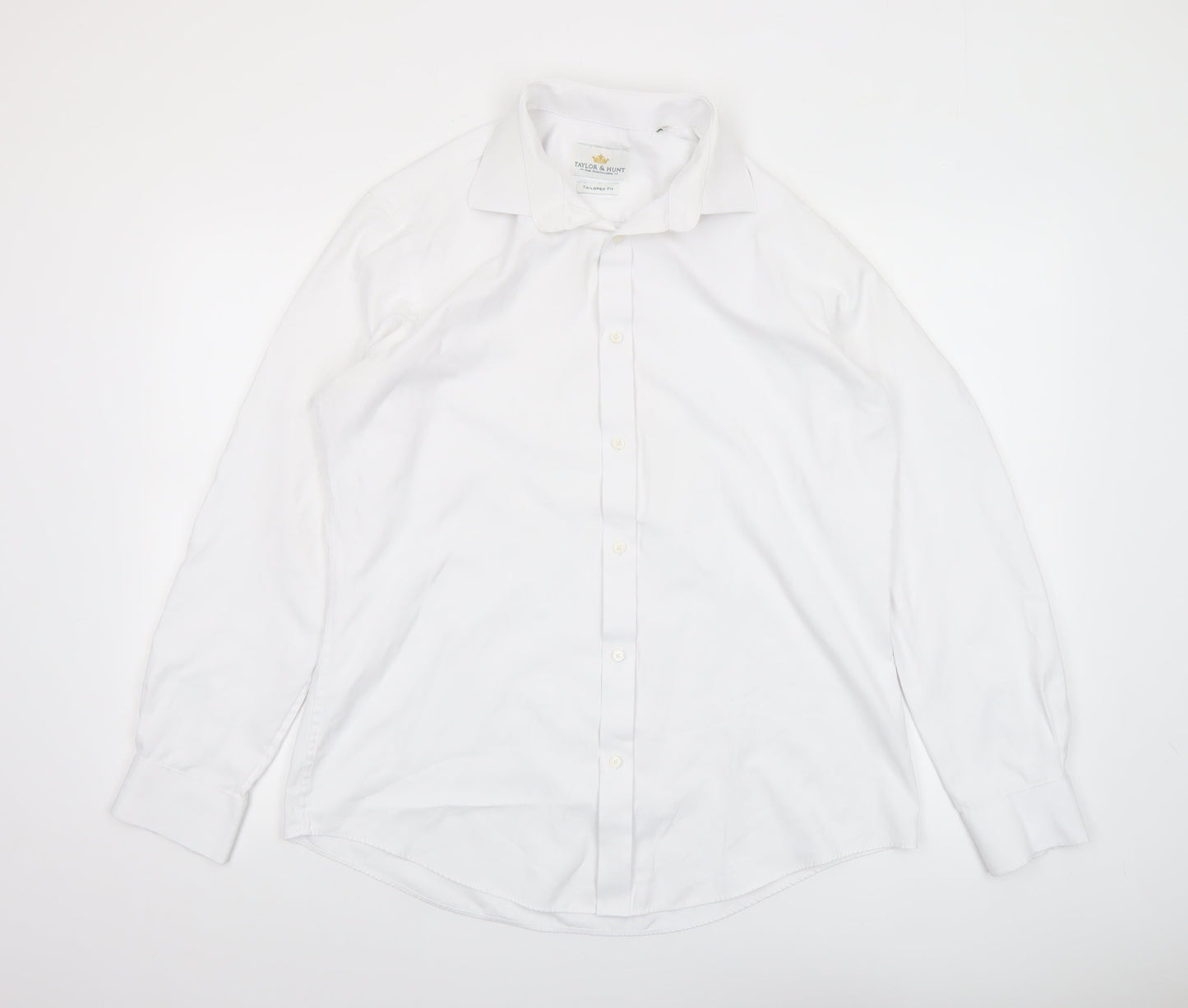Taylor & Hunt Mens White Slim Fit Formal Dress Shirt 16in 41cm