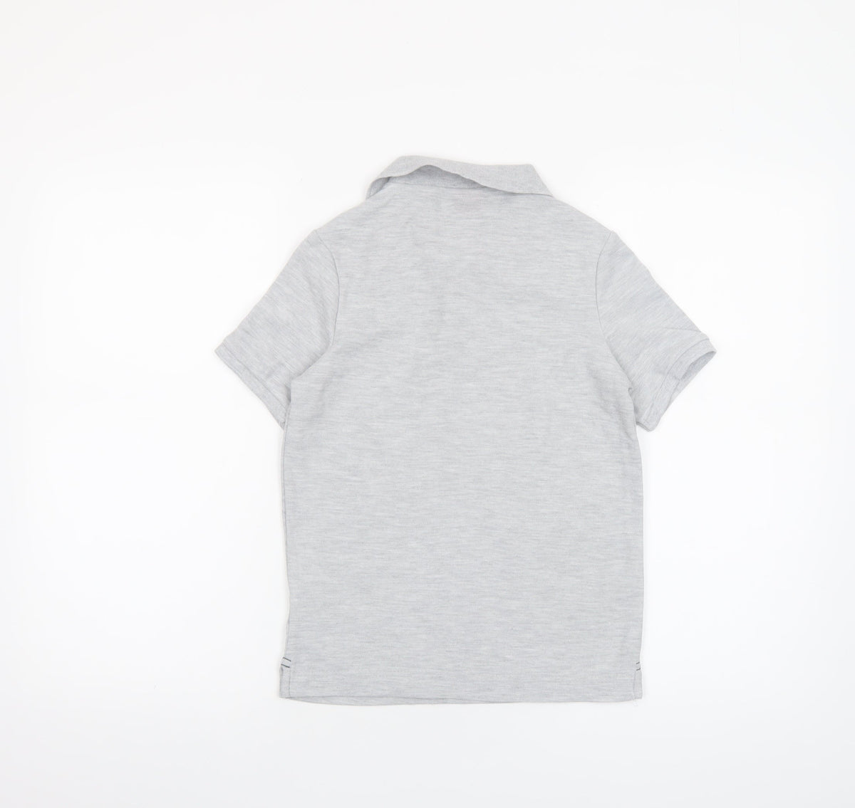 Slazenger Boys Grey Polo Shirt 9-10 Years Short Sleeve Cotton Blend