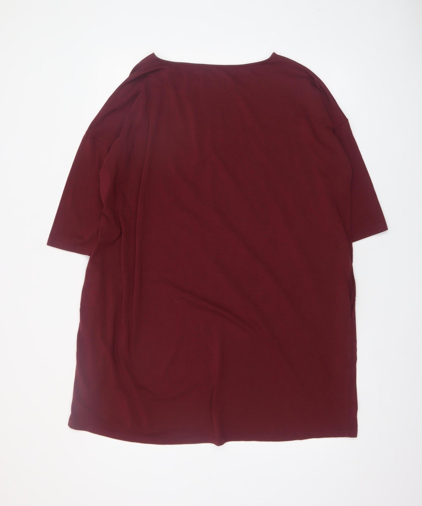 Hush Women's Red Basic Jersey Boat Neck T-Shirt Size S
