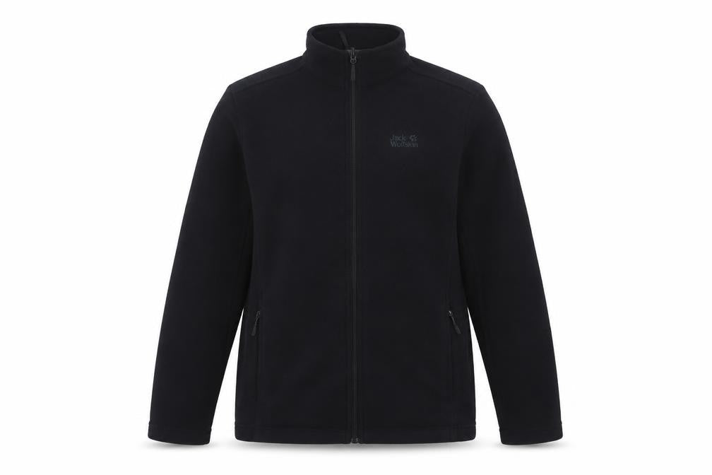 Jack Wolfskin Mens Black Fleece Full Zip Outdoor Jacket Size S