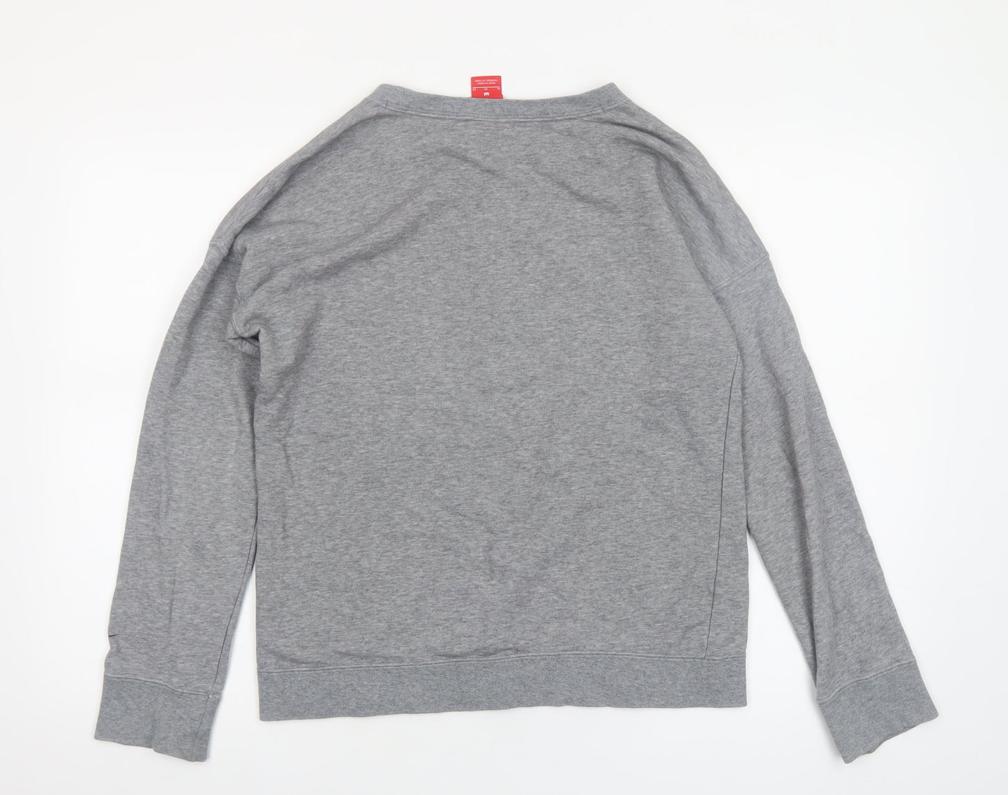 Nike Womens Grey Graphic Pullover Sweatshirt Size 16 Classic Fit