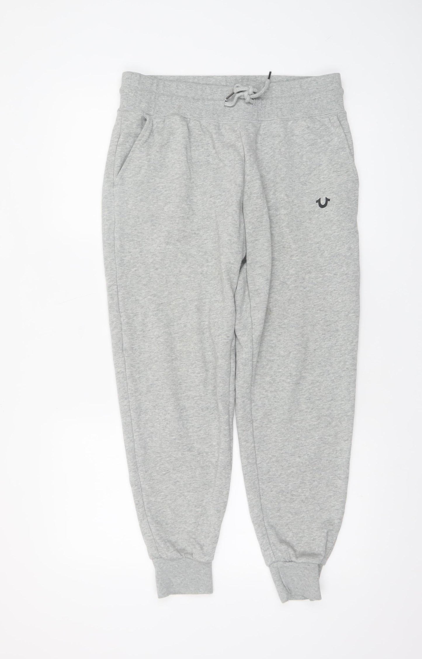 True Religion Men’s Grey Sweatpants M Regular Fit Tapered Fleece