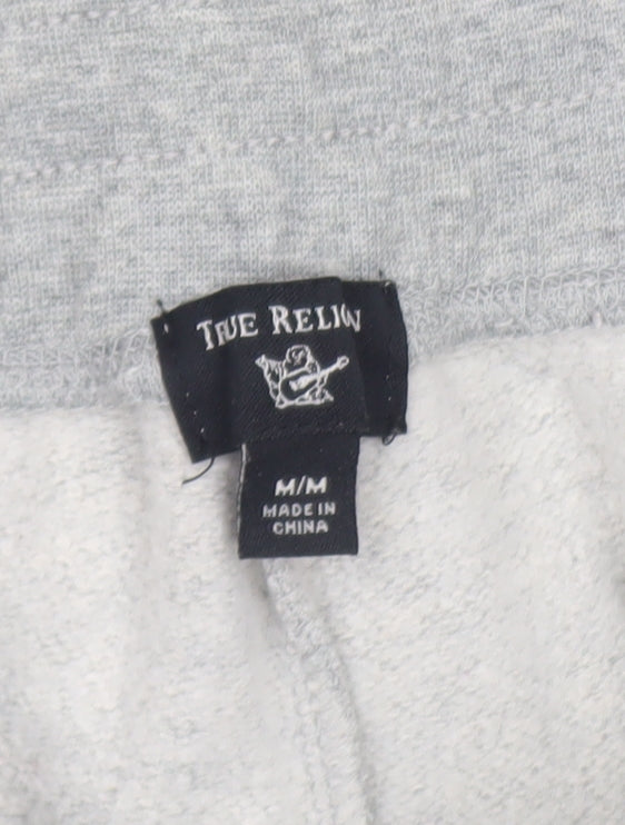 True Religion Men’s Grey Sweatpants M Regular Fit Tapered Fleece