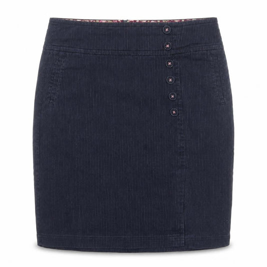 Laura Ashley Women's Blue Cotton Blend Pinstripe Knee Length Pencil Skirt Size 14