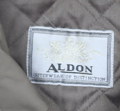 Aldon Men's Brown Quilted Mid-Length Jacket Size M Outdoor Style