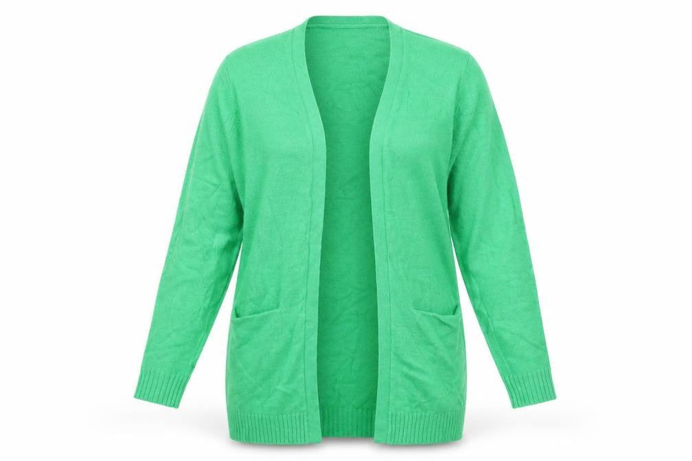 Vila Womens Green Long Sleeve Open Knit Cardigan Size S