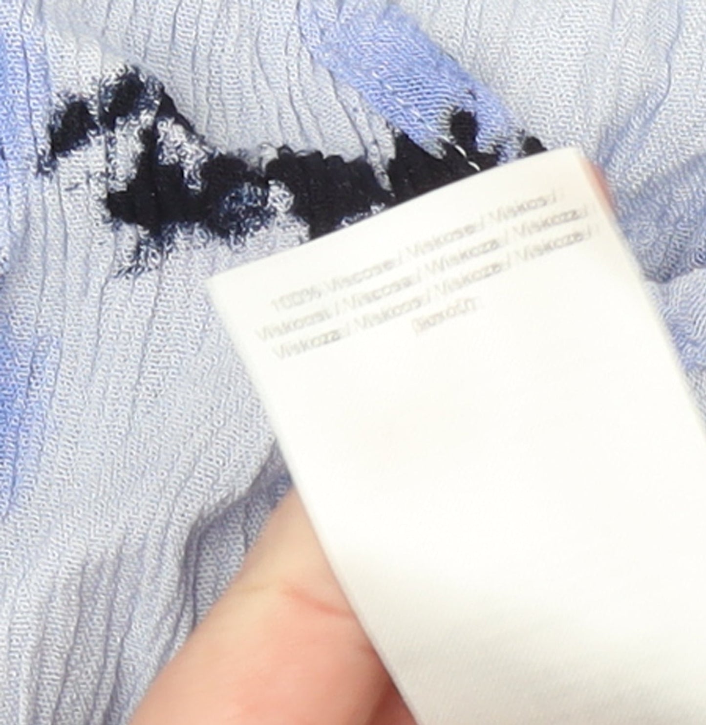 Desires Women Blue Tie-Dye Viscose Tunic Blouse Size L