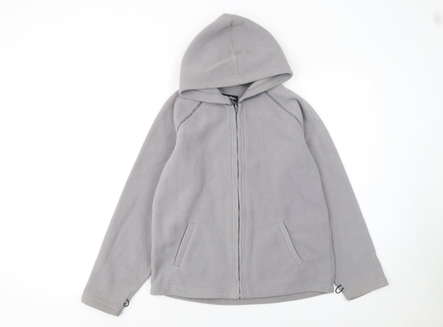 Peter Storm Boys Grey Hooded Fleece Zip Jacket 11-12 Years Outdoor Wear