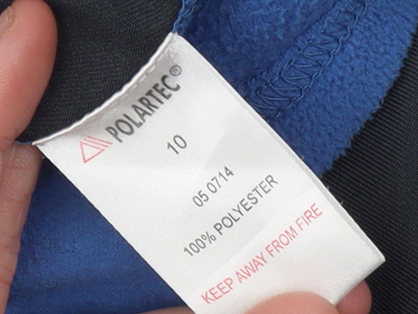 Technicals Women's Blue 1/4 Zip Fleece Pullover Sweatshirt Size 10