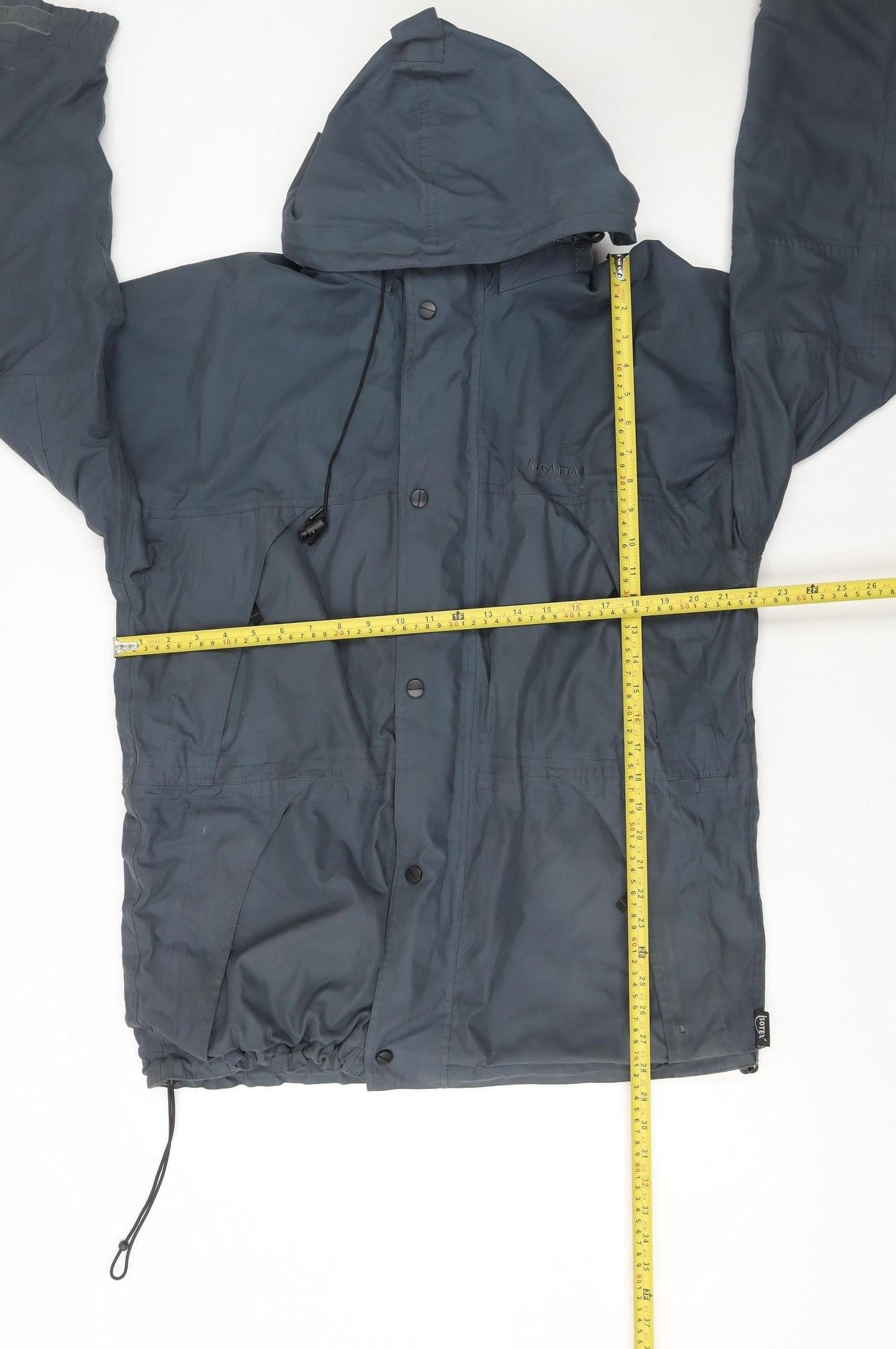 Regatta Men's Blue Waterproof Hooded Rain Jacket M 40in Outdoor Coat