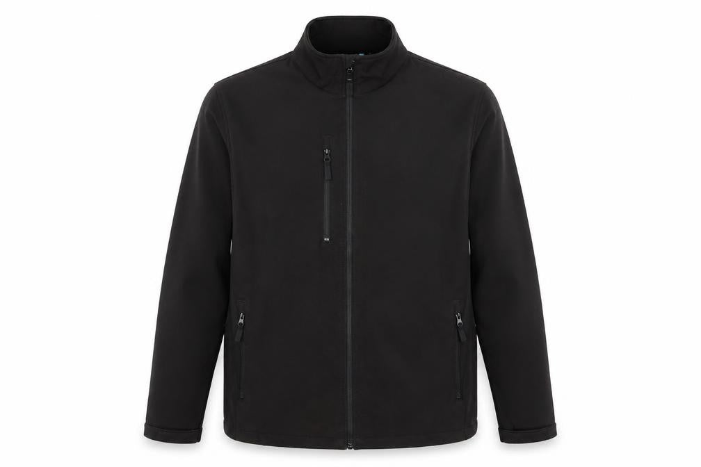 Fort Workwear Men’s Black Soft Shell Jacket M Windproof Water Resistant